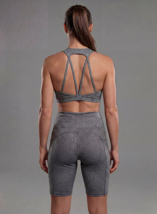 Carbon 2-Piece Gym Set – Sports Bra & Shorts