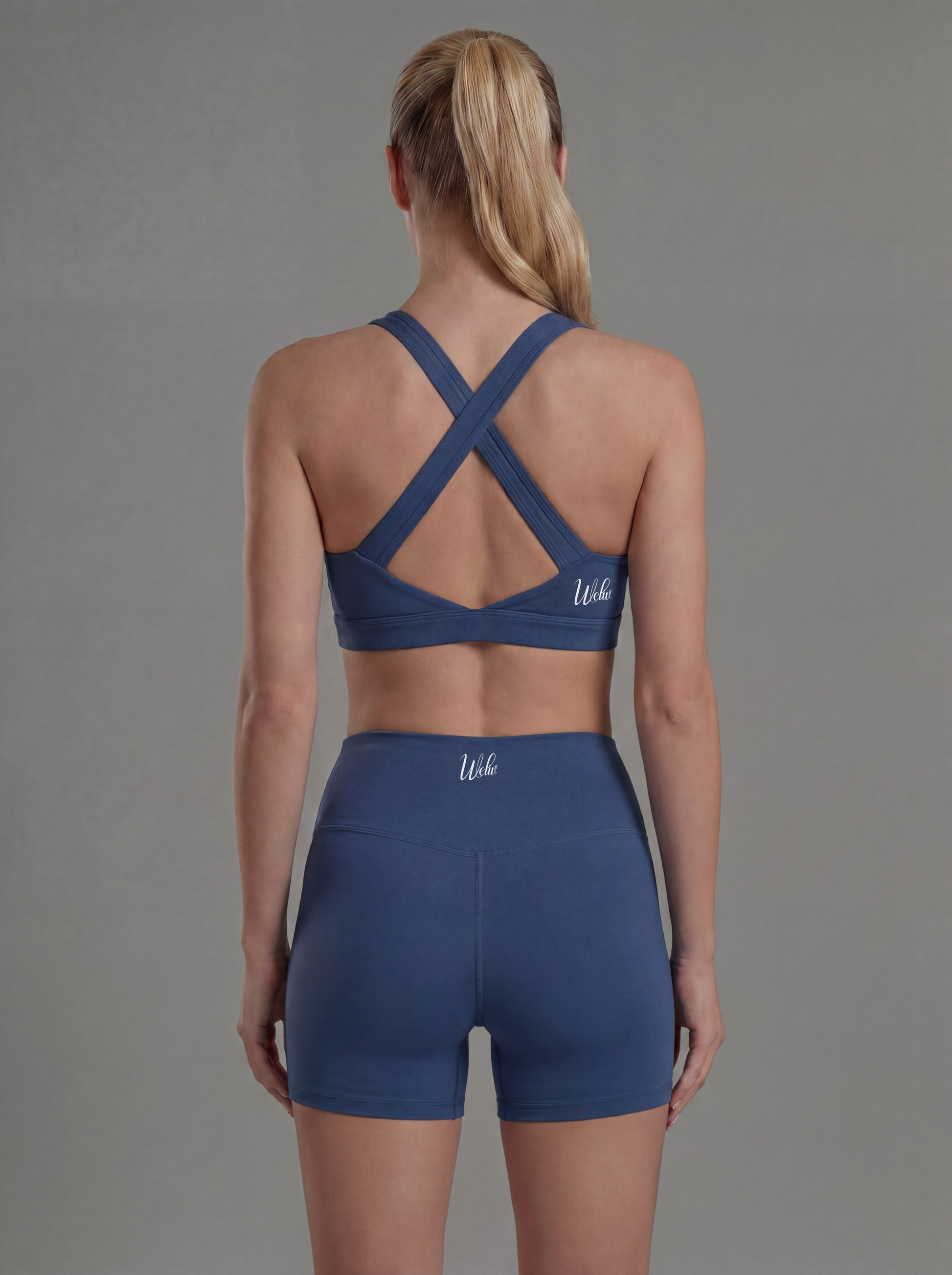 WELIV 2-Piece Sports Bra, Shorts & Set in blue