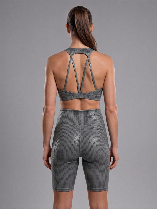 Carbon 2-Piece Gym Set – Sports Bra & Shorts